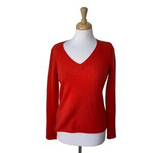 ATM Anthony Thomas Melillo 100% Cashmere Crewneck Sweater Size Small Orange